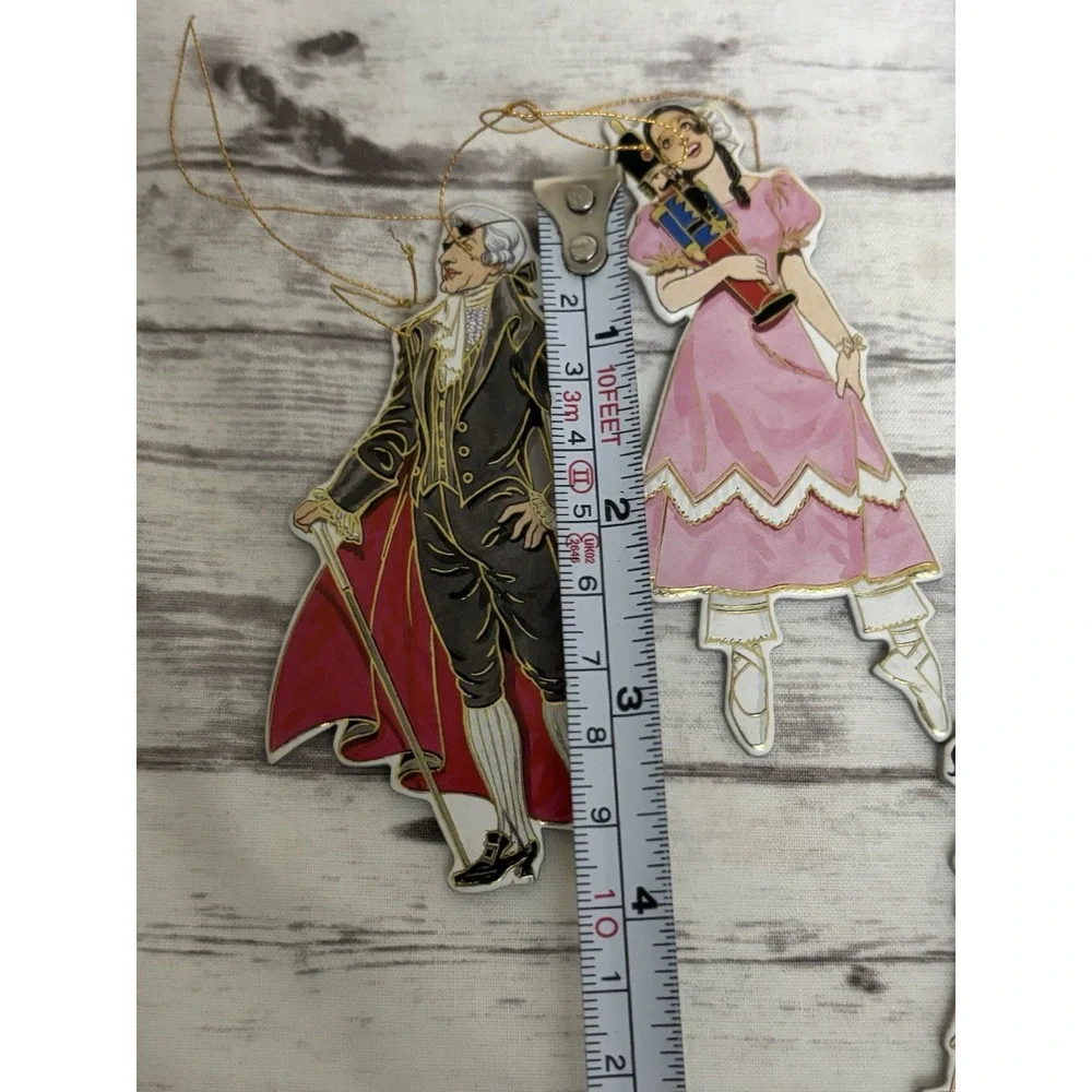 VTG Nutcracker Ballet Cardboard Ornaments Die-Cut Christmas Shackman & Co 1997